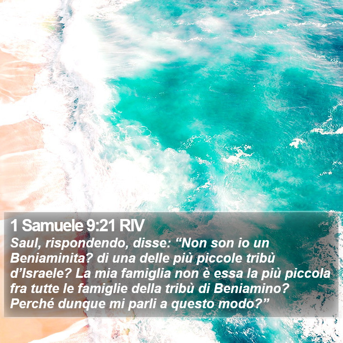 1 Samuele 9:21 RIV Bible Study