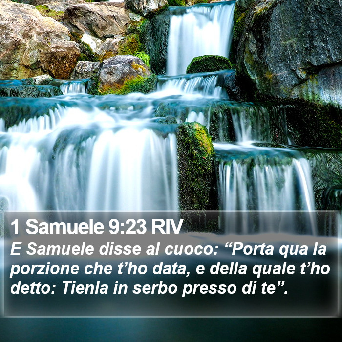 1 Samuele 9:23 RIV Bible Study