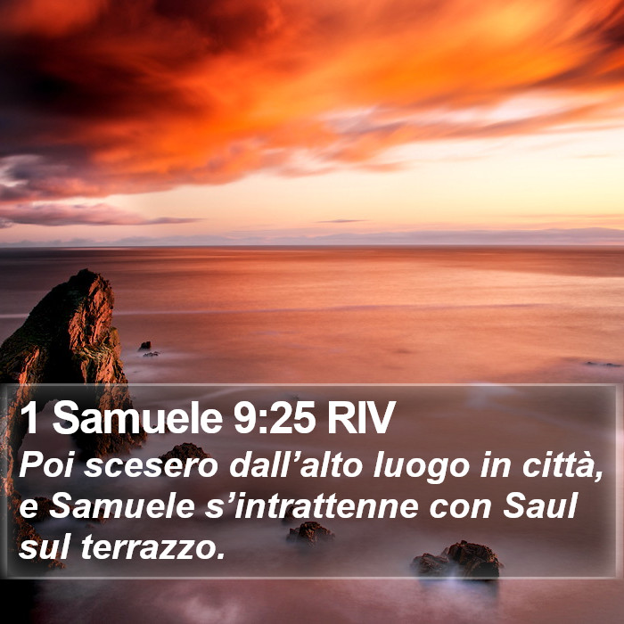 1 Samuele 9:25 RIV Bible Study