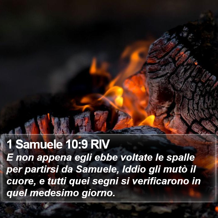 1 Samuele 10:9 RIV Bible Study