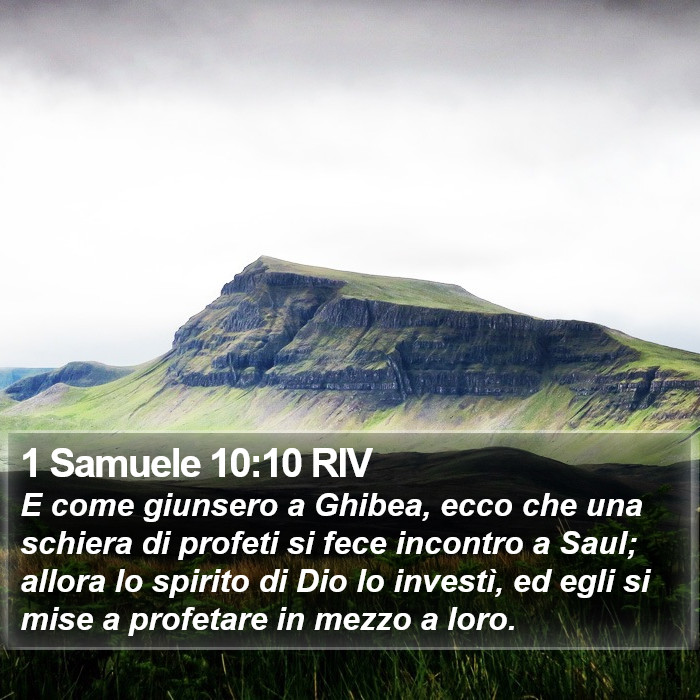 1 Samuele 10:10 RIV Bible Study