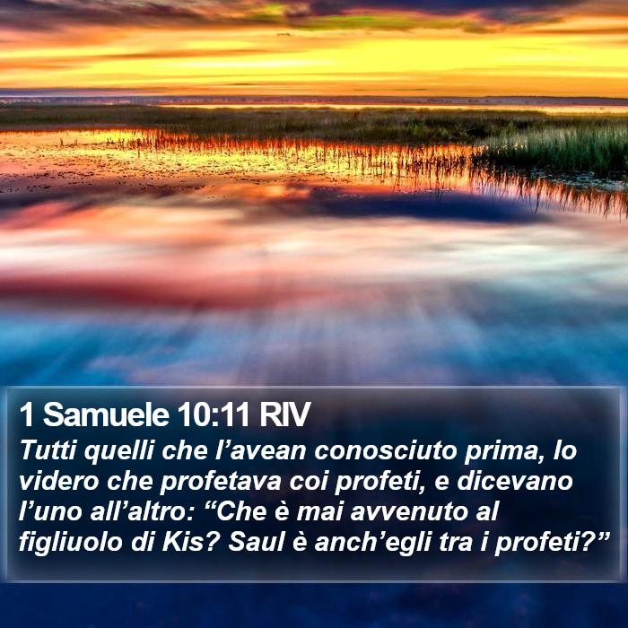 1 Samuele 10:11 RIV Bible Study