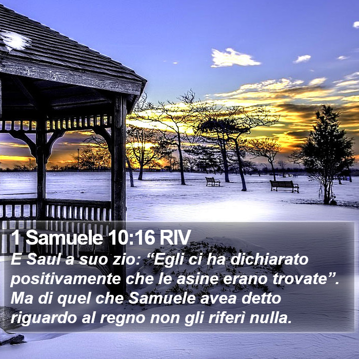 1 Samuele 10:16 RIV Bible Study