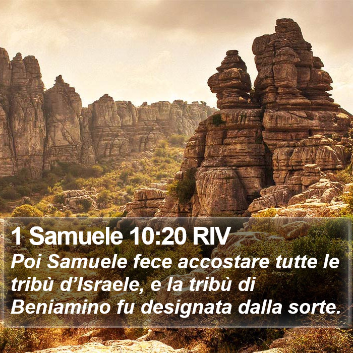 1 Samuele 10:20 RIV Bible Study