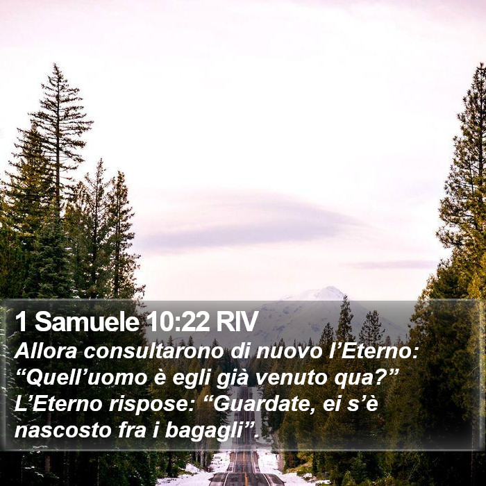 1 Samuele 10:22 RIV Bible Study