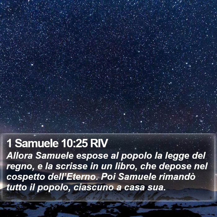 1 Samuele 10:25 RIV Bible Study