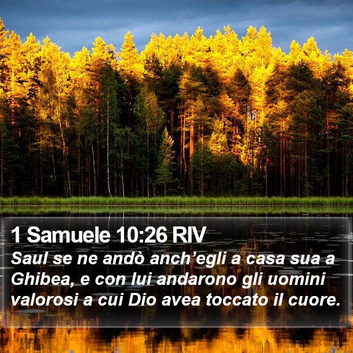 1 Samuele 10:26 RIV Bible Study