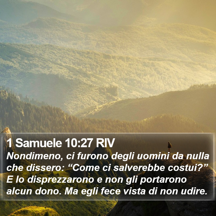 1 Samuele 10:27 RIV Bible Study