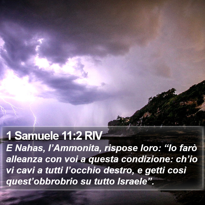 1 Samuele 11:2 RIV Bible Study