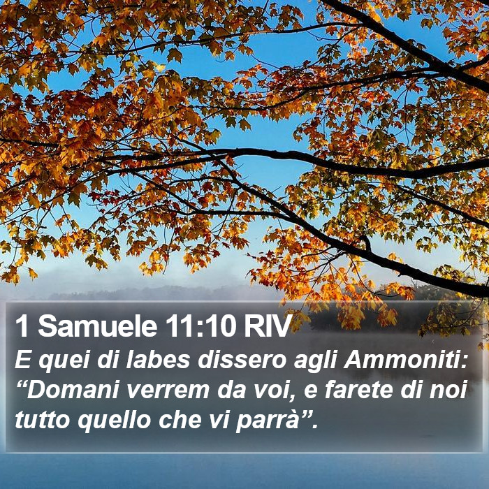 1 Samuele 11:10 RIV Bible Study