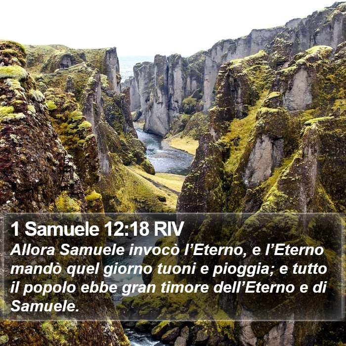1 Samuele 12:18 RIV Bible Study