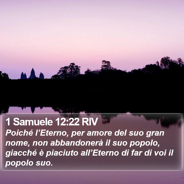1 Samuele 12:22 RIV Bible Study