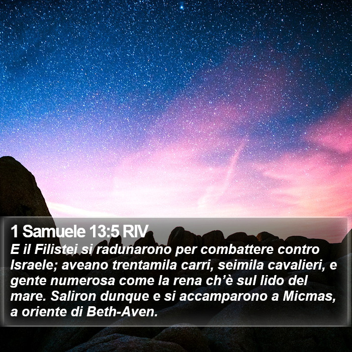 1 Samuele 13:5 RIV Bible Study