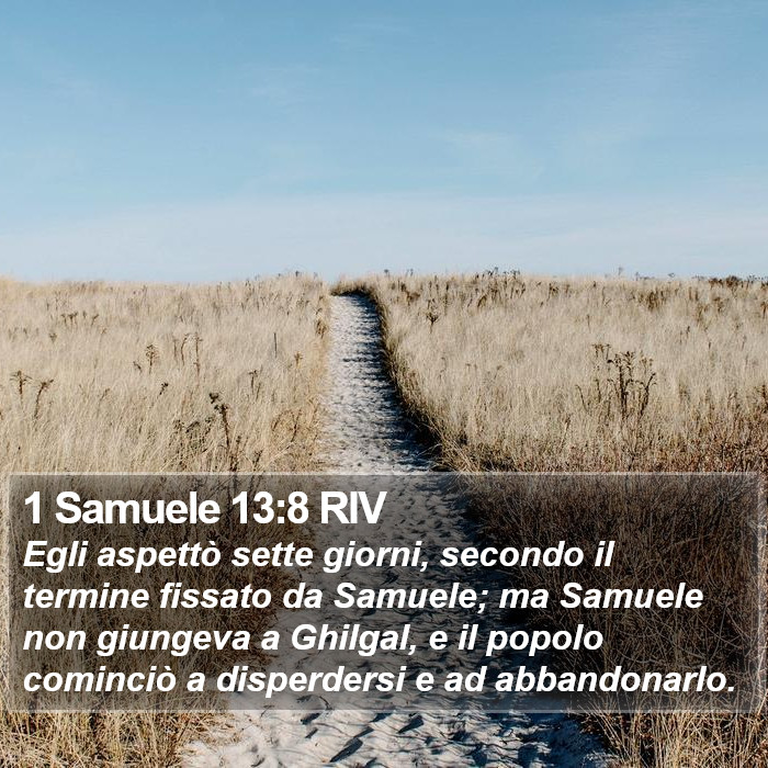 1 Samuele 13:8 RIV Bible Study