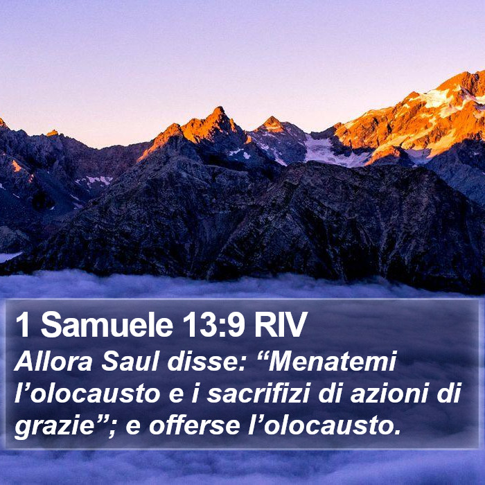 1 Samuele 13:9 RIV Bible Study