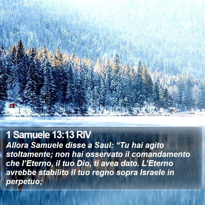 1 Samuele 13:13 RIV Bible Study