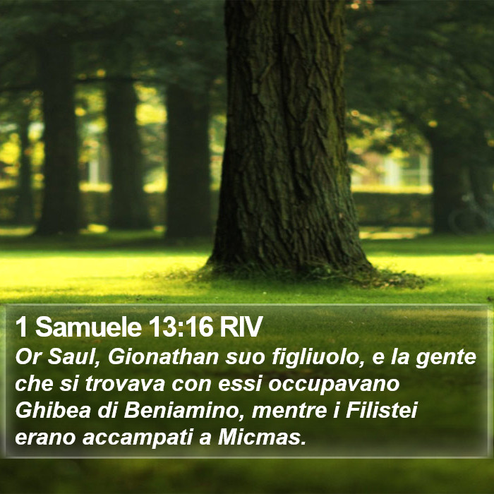 1 Samuele 13:16 RIV Bible Study