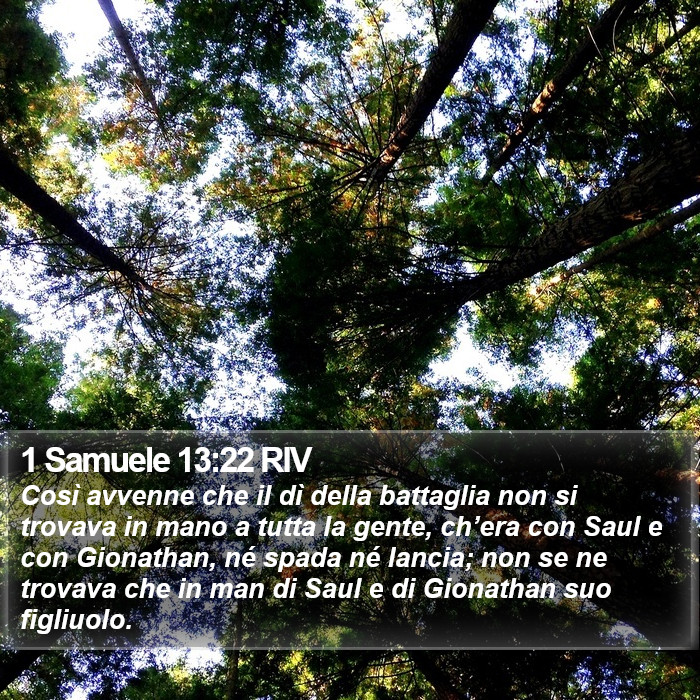 1 Samuele 13:22 RIV Bible Study