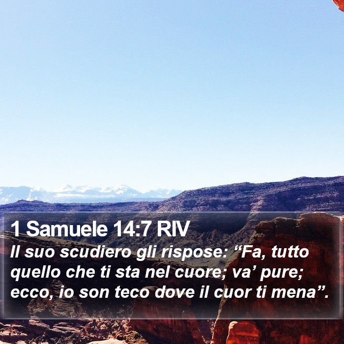 1 Samuele 14:7 RIV Bible Study