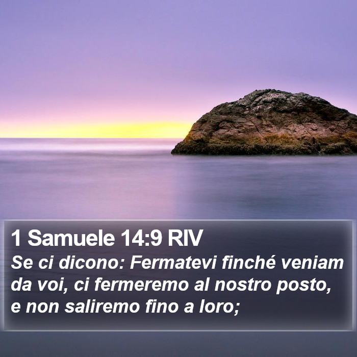 1 Samuele 14:9 RIV Bible Study