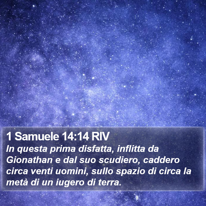 1 Samuele 14:14 RIV Bible Study