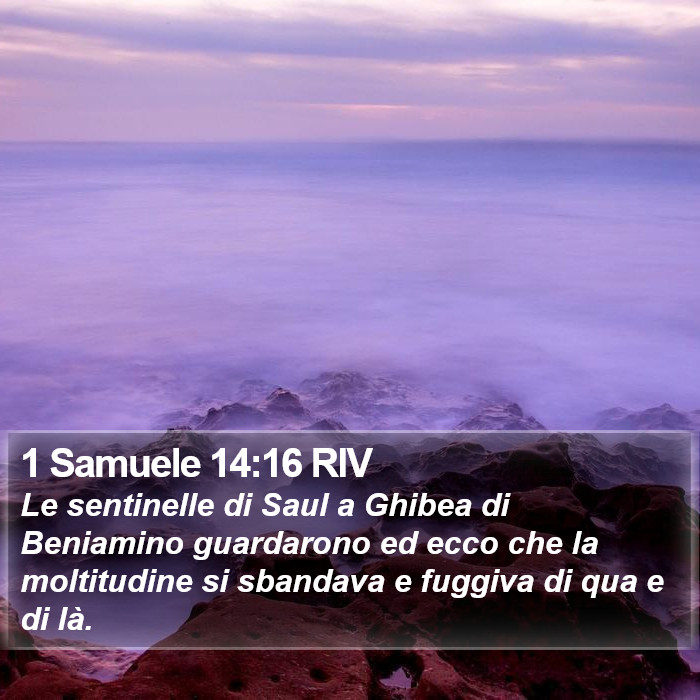 1 Samuele 14:16 RIV Bible Study