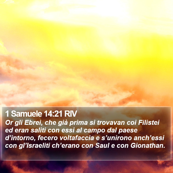 1 Samuele 14:21 RIV Bible Study