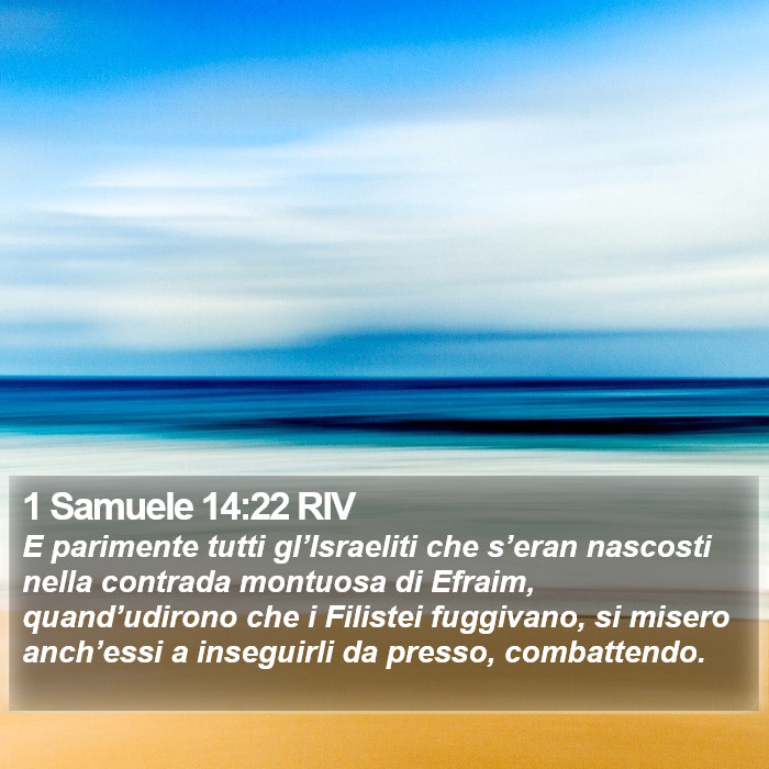 1 Samuele 14:22 RIV Bible Study