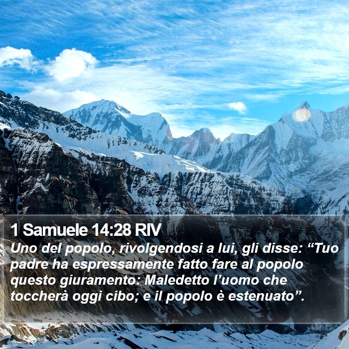 1 Samuele 14:28 RIV Bible Study