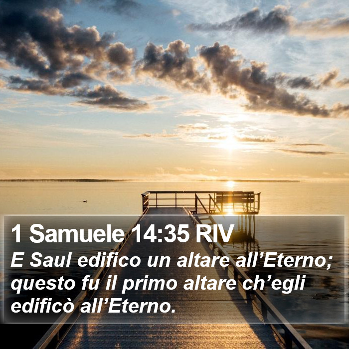 1 Samuele 14:35 RIV Bible Study