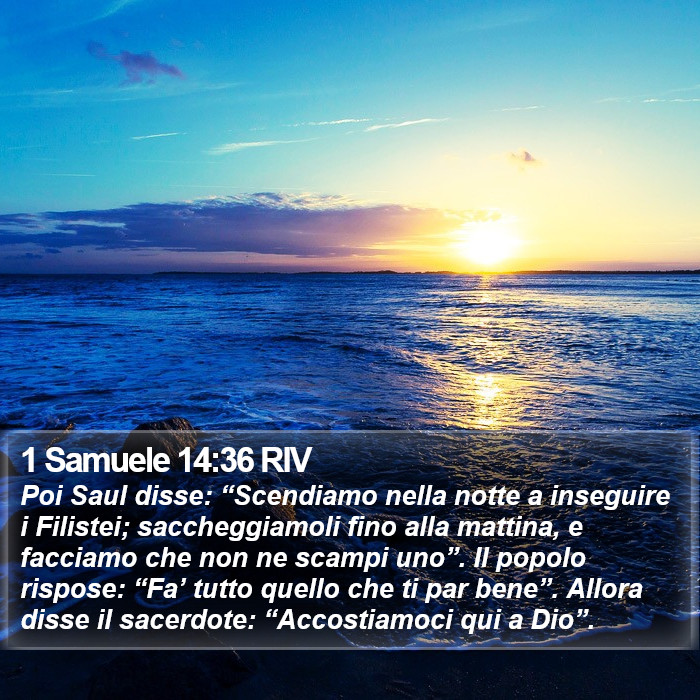 1 Samuele 14:36 RIV Bible Study