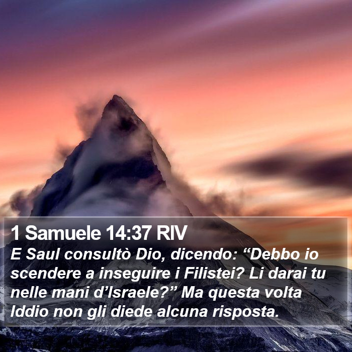 1 Samuele 14:37 RIV Bible Study