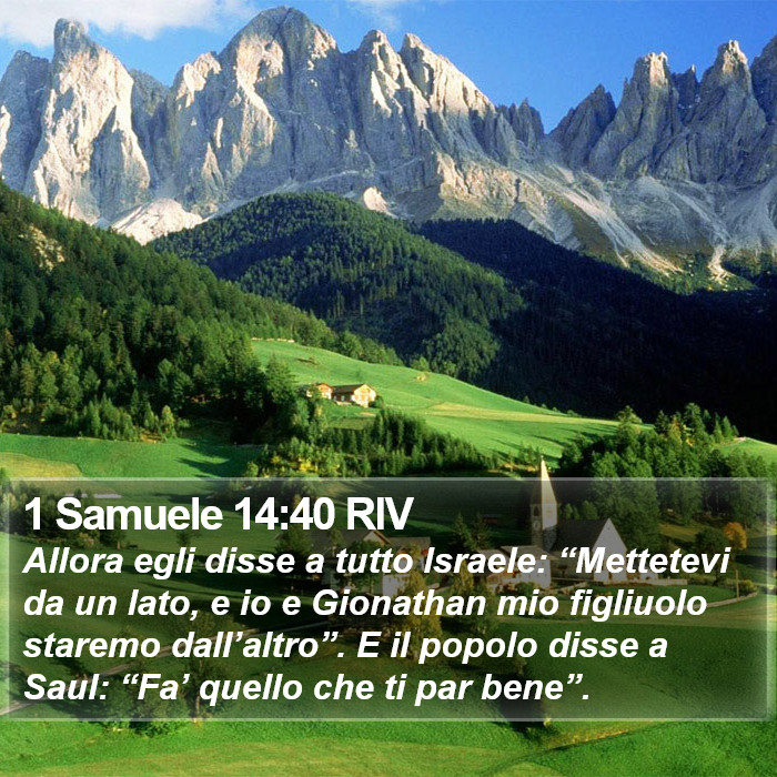 1 Samuele 14:40 RIV Bible Study