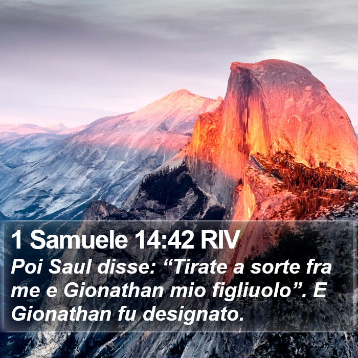 1 Samuele 14:42 RIV Bible Study