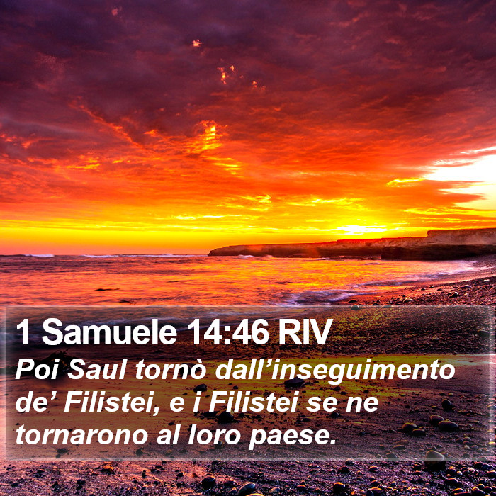 1 Samuele 14:46 RIV Bible Study