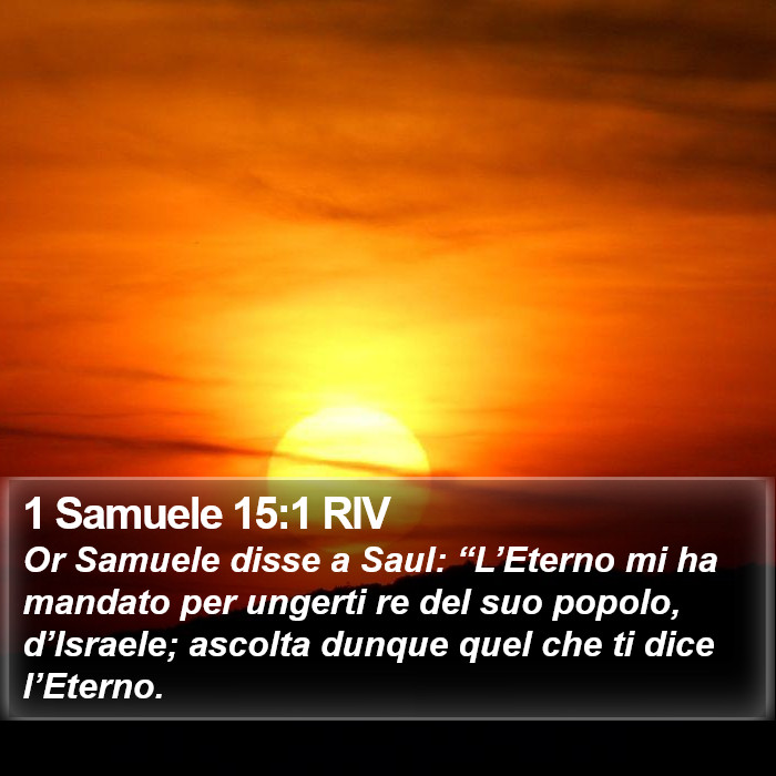 1 Samuele 15:1 RIV Bible Study