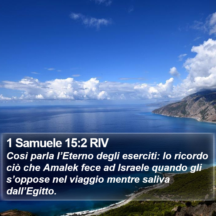 1 Samuele 15:2 RIV Bible Study