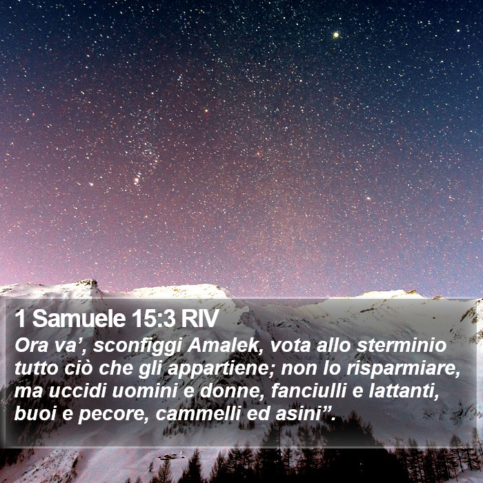 1 Samuele 15:3 RIV Bible Study