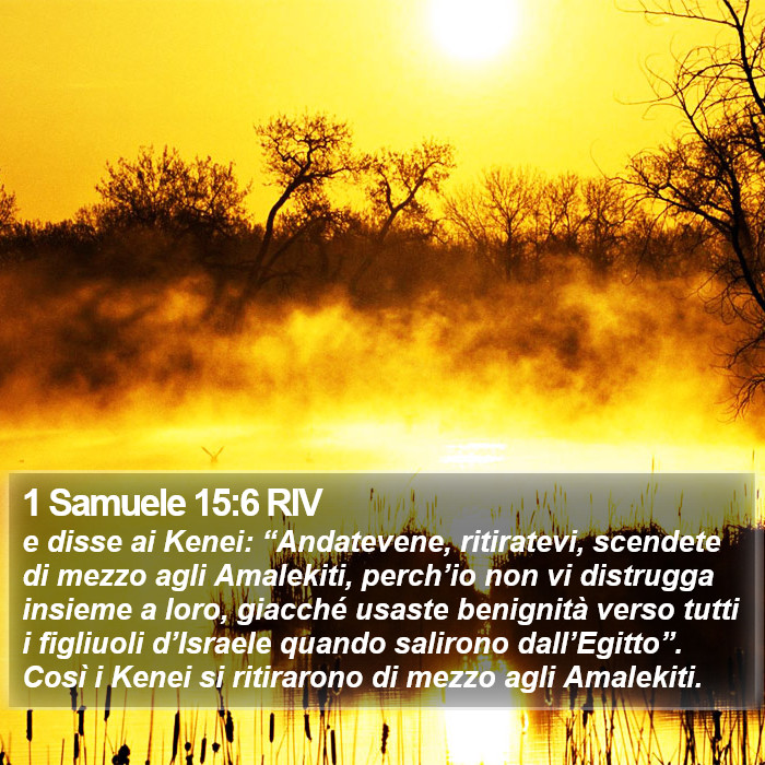 1 Samuele 15:6 RIV Bible Study