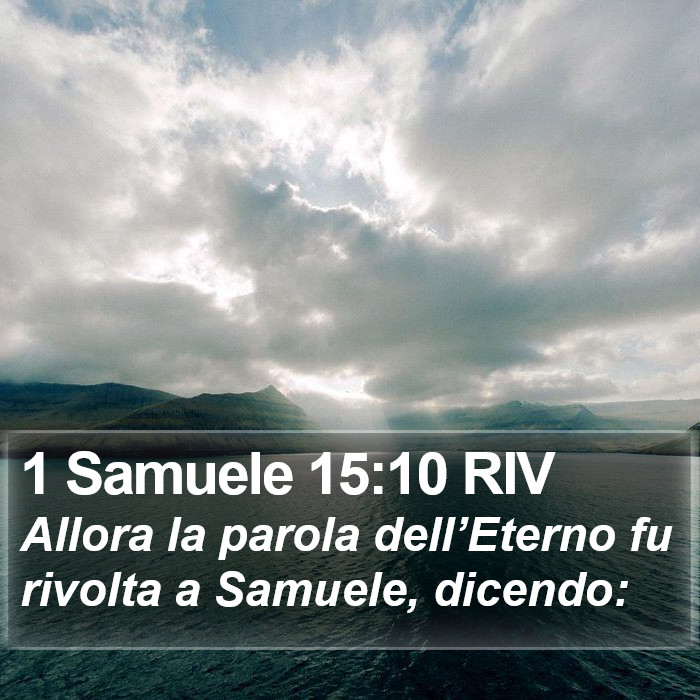 1 Samuele 15:10 RIV Bible Study