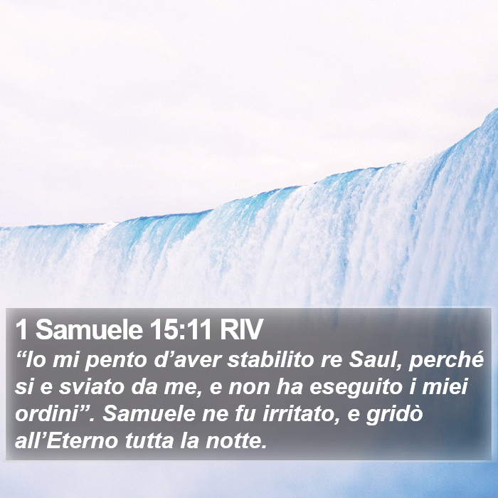 1 Samuele 15:11 RIV Bible Study