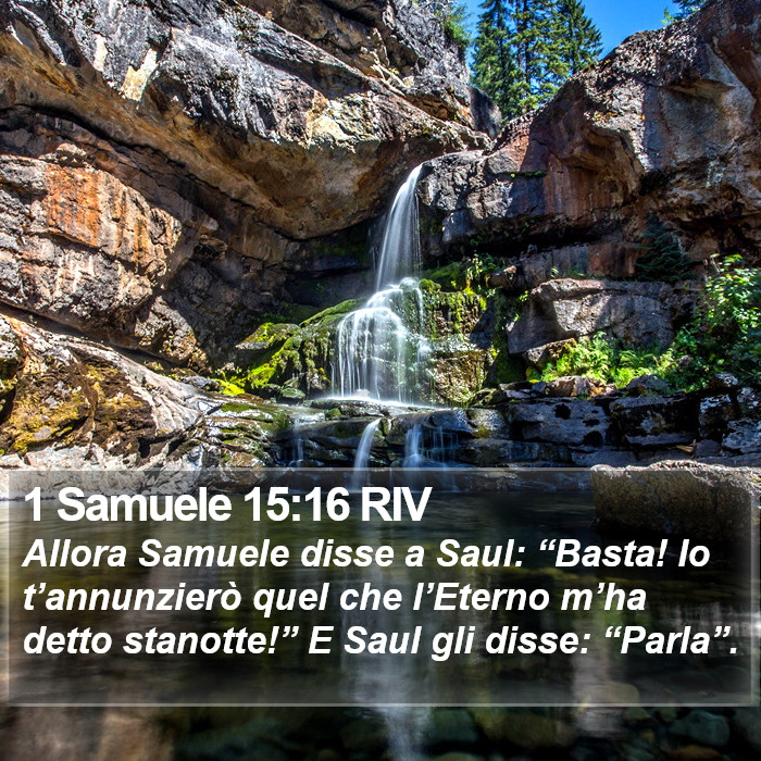 1 Samuele 15:16 RIV Bible Study