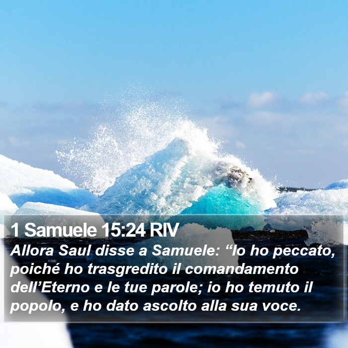 1 Samuele 15:24 RIV Bible Study