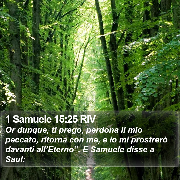 1 Samuele 15:25 RIV Bible Study