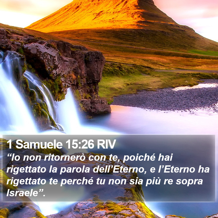 1 Samuele 15:26 RIV Bible Study