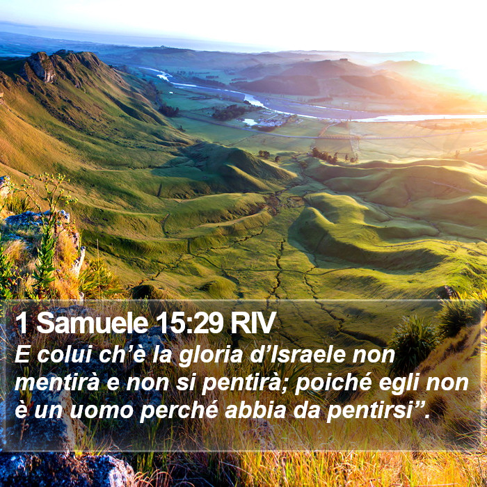 1 Samuele 15:29 RIV Bible Study