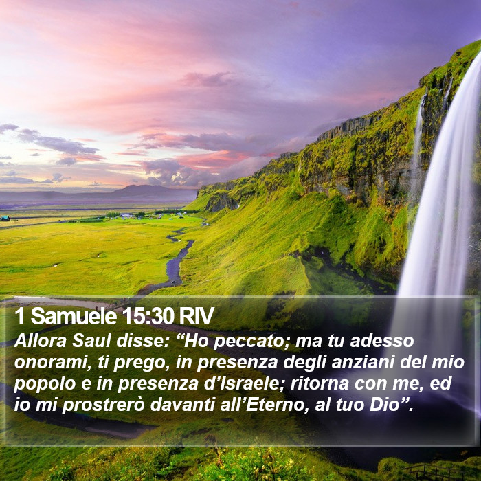 1 Samuele 15:30 RIV Bible Study