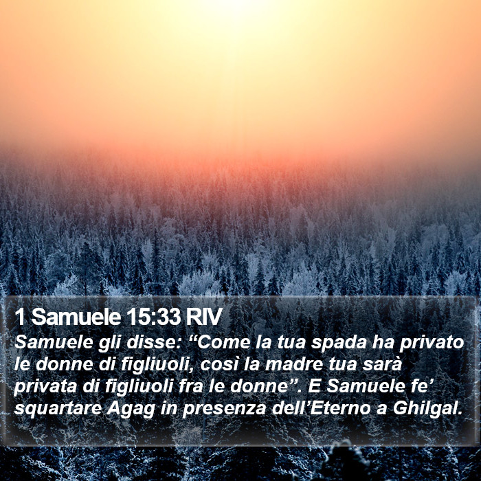 1 Samuele 15:33 RIV Bible Study