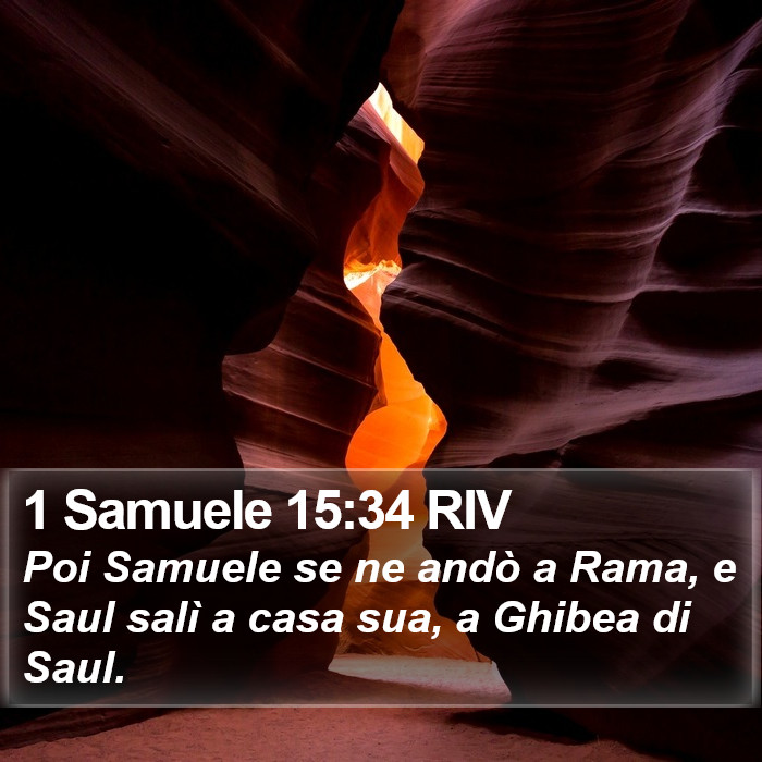 1 Samuele 15:34 RIV Bible Study