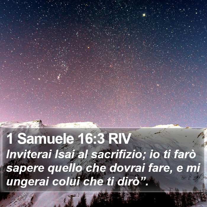 1 Samuele 16:3 RIV Bible Study